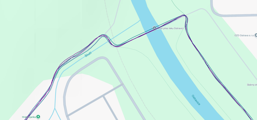 Blau – Coros Pace 4, Lila – Polar Verity Sense.