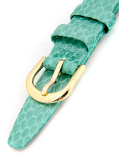 Kunstleder-Uhrenarmband Mavex R1-GR4, grün
