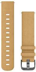Leder-Uhrenarmband Garmin 20mm (für Venu, Venu Sq, Venu Sq 2, Venu 2 plus usw.), beige, Quick Release, 010-12691-04