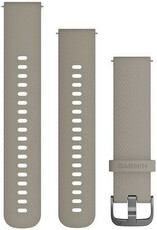 Silikon-Uhrenarmband Garmin 20mm (für Venu, Venu Sq, Venu Sq 2, Venu 2 plus usw.), beige, Quick Release, 010-12691-09