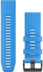 Garmin QuickFit Armband 26mm, Silikon, blau, schwarze Schnalle ( Fenix 7X/6X/5X, Tactix, etc.)