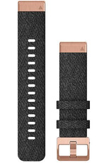 Nylon-Uhrenarmband Garmin 20mm (für Garmin Fenix 8/7S/6S (43mm), u.a.), schwarz V2, QuickFit, 010-12874-00