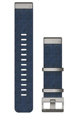 Nylon-Uhrenarmband Garmin 22mm (für Garmin Fenix 8/7/6 (47mm), Epix 2 u. a.), blau V1, QuickFit, 010-12738-02