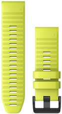 Garmin QuickFit Armband 26mm, Silikon, gelb, schwarze Schnalle (Fenix 7X/6X/5X, Tactix, etc.)