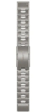 Titan-Uhrenarmband Garmin 22mm (für Garmin Fenix 8/7/6 (47mm), Epix 2 u.a.), silber, QuickFit, 010-12863-08