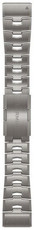 Titan-Uhrenarmband Garmin 26mm (für Garmin Fenix 8/7X/6X (51mm), Tactix u.a.), grau, QuickFit, 010-12864-08
