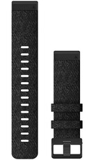 Nylon-Uhrenarmband Garmin 22mm (für Garmin Fenix 8/7/6 (47mm), Epix 2 u.a.), schwarz V1, QuickFit, 010-12863-07