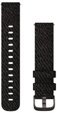 Nylon-Uhrenarmband Garmin 20mm (für Venu, Venu Sq, Venu 2 plus u.a.), schwarz V1, Quick Release, 010-12924-13