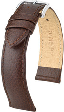 Leder-Uhrenarmband Hirsch Kansas M 01502110-2, braun, Kalbsleder, Länge M, Quick Release