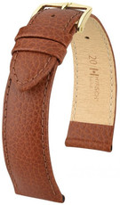 Leder-Uhrenarmband Hirsch Kansas M 01502170-1, braun, Kalbsleder, Länge M, Quick Release