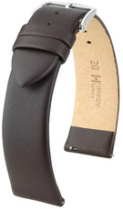 Leder-Uhrenarmband Hirsch Toronto L 03702010-2, braun, Kalbsleder, Länge L, Quick Release