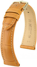 Leder-Uhrenarmband Hirsch London L 04207075-1, braun, Alligatorleder, Länge L, Quick Release