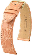 Leder-Uhrenarmband Hirsch Genuine Croco L 01808022-1, orange, Krokodilleder, Länge L, Quick Release