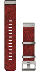 Nylon-Uhrenarmband Garmin 22mm (für Garmin Fenix 8/7/6 (47mm), Epix 2 u. a.), rot V2, QuickFit, 010-12738-22
