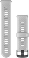 Garmin Forerunner 745 Armband, Silikon, weiß, schwarze Schließe