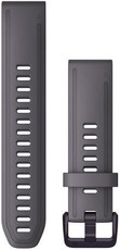 Silikon-Uhrenarmband Garmin 20mm, Shale Grey, Quick Fit, 010-13011-00
