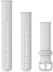 Silikon-Uhrenarmband Garmin 20mm (für Venu, Venu Sq, Venu 2 plus u. a.), weiß, Quick Release, + Verlängerungsteil, 010-13021-01