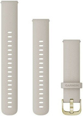 Silikon-Uhrenarmband Garmin 18mm (für Venu 2S, Vívoactive 4S, Vívomove 3S), beige V2, Quick Release, + verlängerter Teil, 010-12932-0D