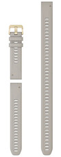 Silikon-Uhrenarmband Garmin 20mm (für Garmin Fenix 8/7S/6S (43mm), u. a.), grau, QuickFit, + verlängerter Teil, 010-13027-00