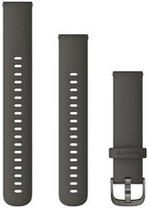 Silikon-Uhrenarmband Garmin 18mm (für Venu 2S, Vívoactive 4S, Vívomove 3S), grau V4, Quick Release, + Verlängerungsstück, 010-12932-0E