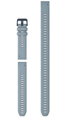 Silikon-Uhrenarmband Garmin 20mm (für Garmin Fenix 8/7S/6S (43mm) u.a.), blau, QuickFit + Verlängerungsstück, 010-13029-00