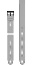 Silikon-Uhrenarmband Garmin 26mm (für Garmin Fenix 8/7X/6X (51mm), Tactix u.a.), grau, QuickFit, + Verlängerungsstück, 010-12904-00