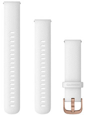 Silikon-Uhrenarmband Garmin 18 mm (für Venu 2S, Vívoactive 4S, Vívomove 3S), weiß, Quick Release, + verlängerter Teil, 010-12932-0F
