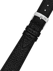 Leder-Uhrenarmband Morellato Dublino 0753333.019 L, schwarz