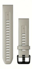 Silikon-Uhrenarmband Garmin 20mm (für Garmin Fenix 8/7S/6S (43mm), u.a.), beige, QuickFit, 010-13102-04