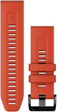 Silikon-Uhrenarmband Garmin 26mm (für Garmin Fenix 8/7X/6X (51mm), Tactix u. a.), rot V2, QuickFit, 010-13117-04