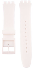 Unisex Silikonarmband weiß für Swatch Uhren