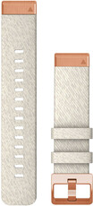 Nylon-Uhrenarmband Garmin 20mm (für Garmin Fenix 8/7S/6S (43mm) u. a.), weiß V2, QuickFit, 010-13102-09