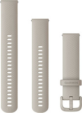 Silikon-Uhrenarmband Garmin 20mm (für Venu, Venu Sq, Venu 2 plus u.a.), grau V2, Quick Release, + verlängertes Teil, 010-13021-07