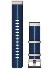 Nylon-Uhrenarmband Garmin 22mm (für Garmin Fenix 8/7/6 (47mm), Epix 2 u.a.), blau V2, QuickFit, 010-13225-10