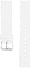 Kinder-Silikonarmband 18mm, weiß, silberne Schließe