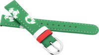 Leder-Uhrenarmband JVD 14mm, grün, Kinder