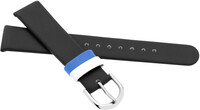 Leder-Uhrenarmband JVD 16mm, schwarz, Kinder
