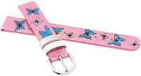 Kunstleder-Uhrenarmband JVD RJ7142.5 14mm, rosa, für Kinder