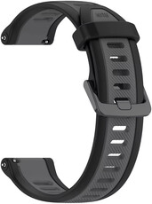 Ricardo 18mm Silikonarmband (Garmin Venu 2S, Vívoactive 4S, Forerunner 265S, Venu 3S, etc.), Schwarz, Schnellverschluss