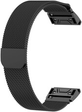 Ricardo Stahlarmband 26 mm (für Garmin Fenix 7X/6X/5X, Tactix, etc.), schwarz, QuickFit