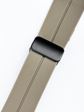 Silikonarmband Ricardo 22mm (für Huawei Watch GT 4, 5), grau V2, Schnellverschluss