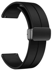 Silikonband Ricardo 20mm (für Amazfit Active 2), schwarz V2, Quick Release