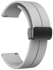 Ricardo Silikonarmband 22mm (für Amazfit Bip 5), grau, Schnellverschluss