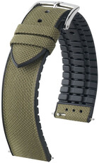 Textilband Hirsch Arne M 0925090140-2, grün, Textil/Naturkautschuk, Länge M, Quick Release