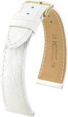 Lederband Hirsch Genuine Croco 18900800-7, Weiß, Krokodilhaut, Quick Release
