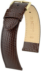 Leder-Uhrenarmband Hirsch Rainbow L 12322610NQ-1, braun, Kalbsleder, Länge L
