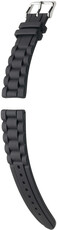 Silikon-Uhrenarmband Hirsch Jelly L 40818850-2, schwarz, Länge L