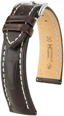 Lederband Hirsch Capitano L 04807019-2, braun, Alligatorleder, Länge L, Quick Release