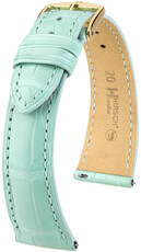 Lederband Hirsch London 04307181-7, Blau, Alligatorenhaut, Quick Release