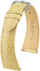 Lederband Hirsch London L 04366090-2, beige, Eidechsenleder, Länge L, Quick Release